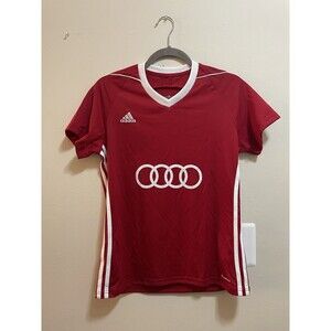 Adidas Audi Clima Cool Soccer Training Jersey Medium Red Women EUC DC United
